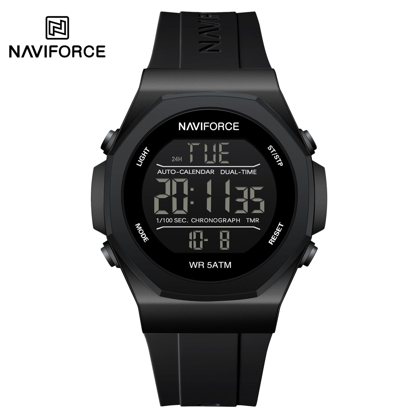 Naviforce NF7117 Volda Digital Men Watch - Black