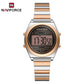 Naviforce 5066 Haute Digital Women Watch - RoseGold Silver