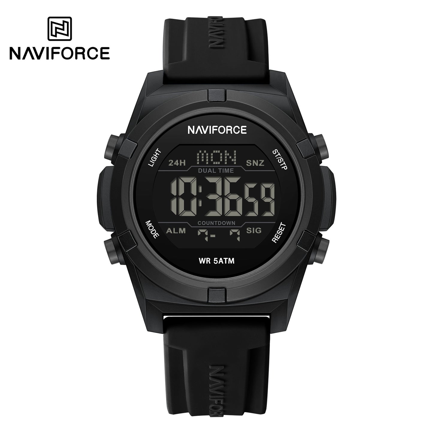 Naviforce 7127 Matrix Digital Watch - Black