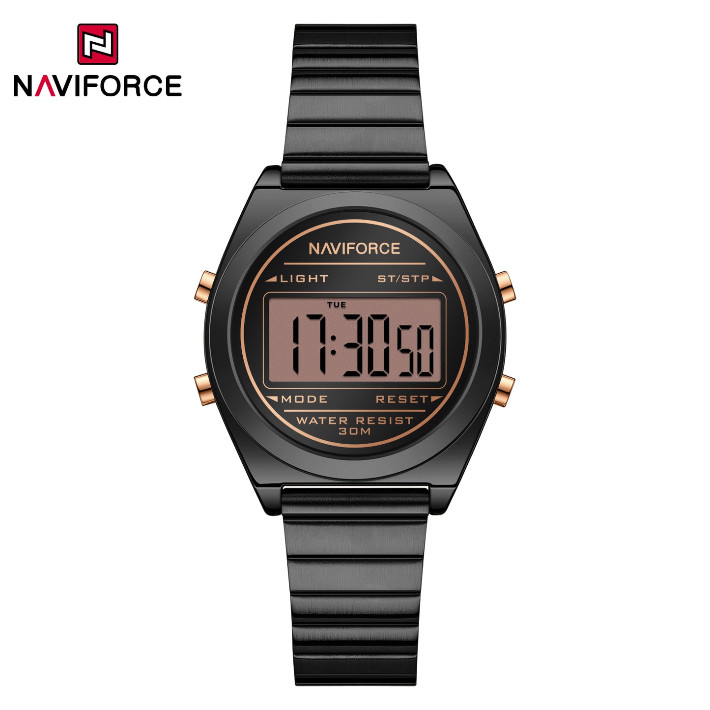 Naviforce 5066 Haute Digital Women Watch - Black