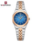 Naviforce 5078 Radiant Luxe Women Watch - Silver RoseGold Blue