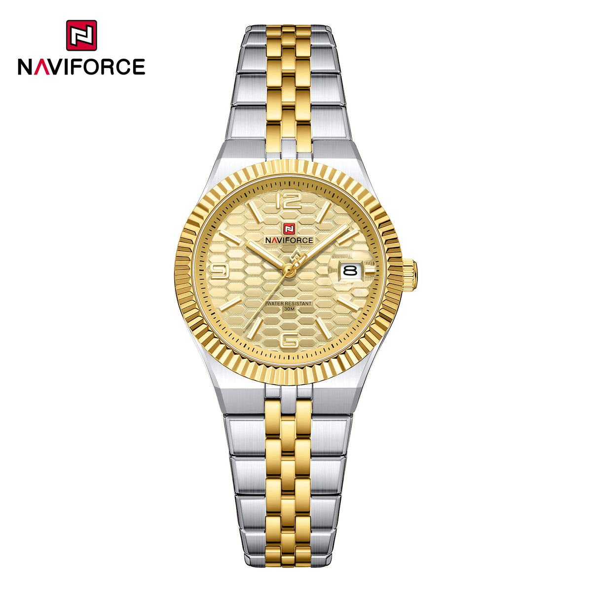 Naviforce 5079 Lotus Woman Watch - Silver-Gold