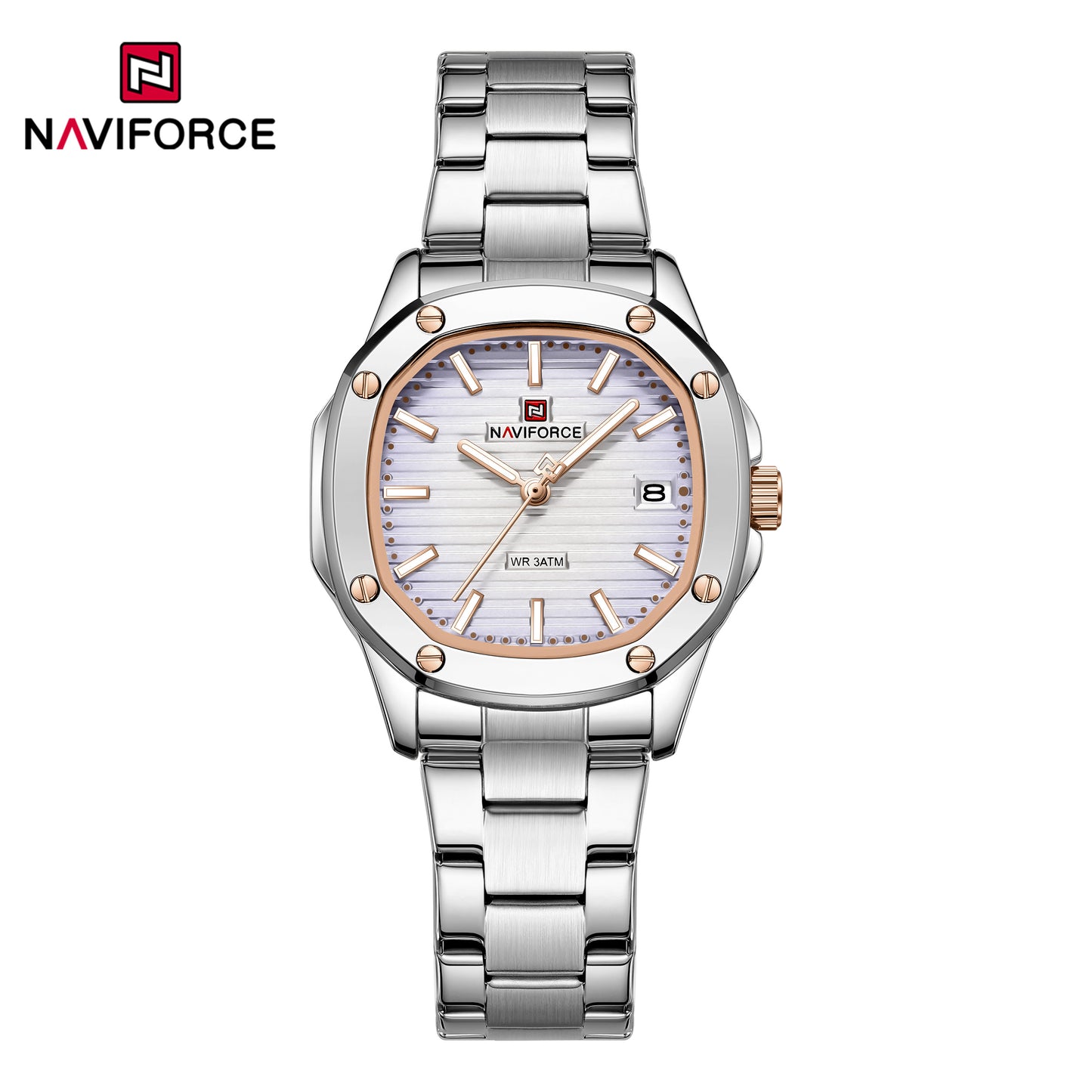 Naviforce 5069s Zuri Women Watch - Silver Peach
