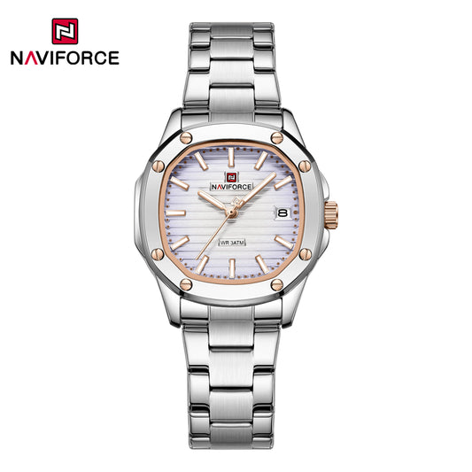 Naviforce 5069s Zuri Women Watch - Silver Peach