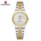 Naviforce 5079 Lotus Woman Watch - Silver-Gold White