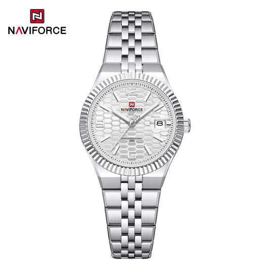 Naviforce 5079 Lotus Woman Watch - Silver