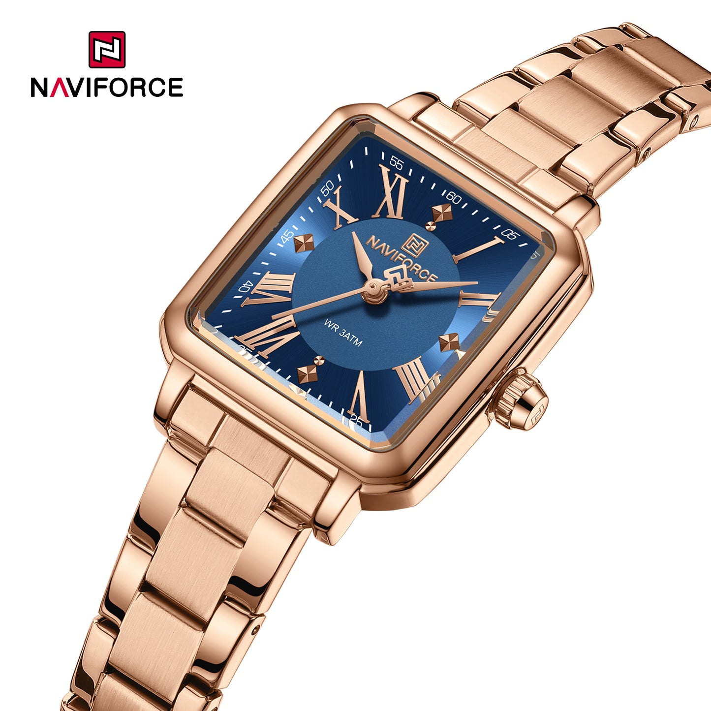 Naviforce 5065 Classique Women Watch - RoseGold Blue