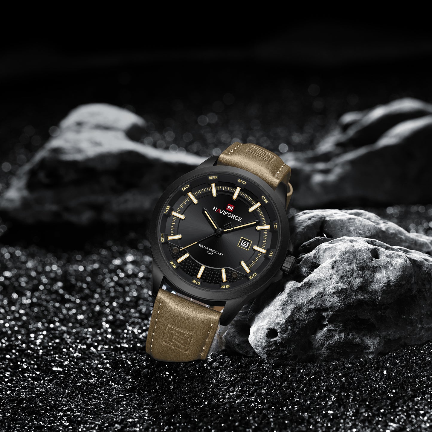 Naviforce 9248 The Gemine Men Watch - Tanbrown