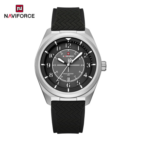 Naviforce 9281T Gambit Men Watch - Silver Black