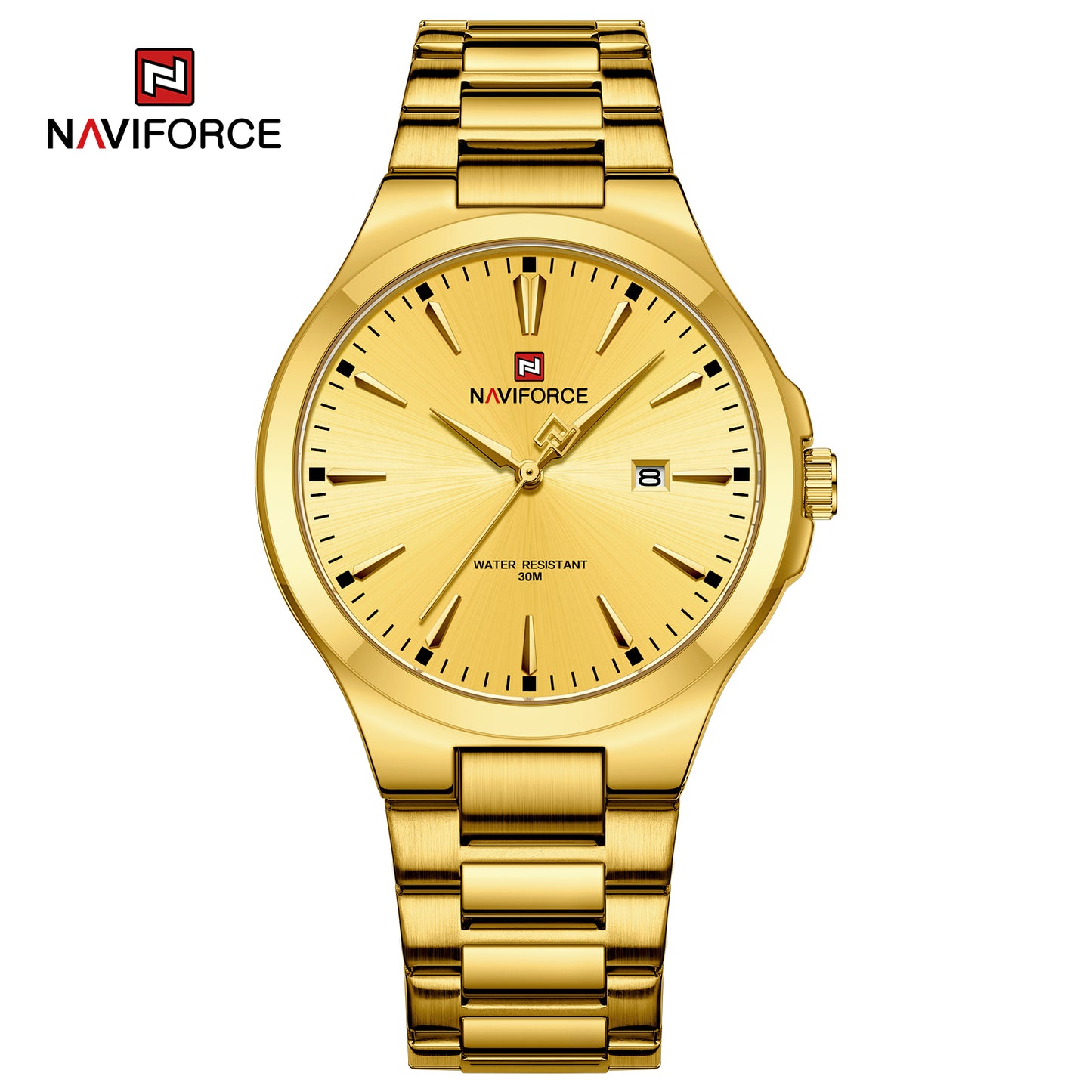 Naviforce 9214 Duze Men Watch - Gold