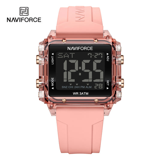 Naviforce 7101 Belladonna Silicone Women Watch - Pink