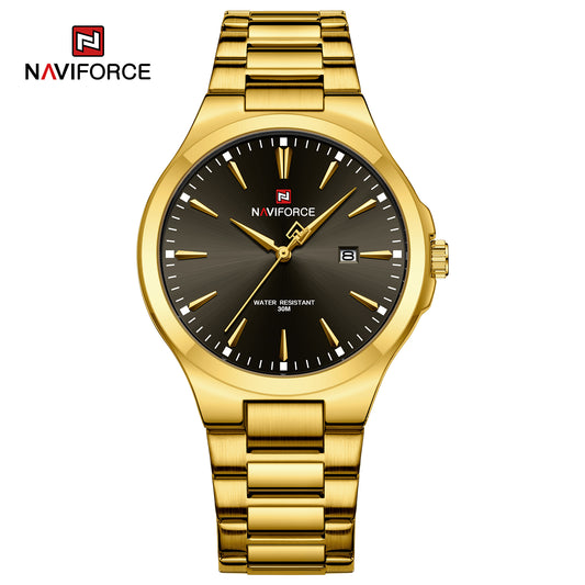 Naviforce 9214 Duze Men Watch - Gold Black