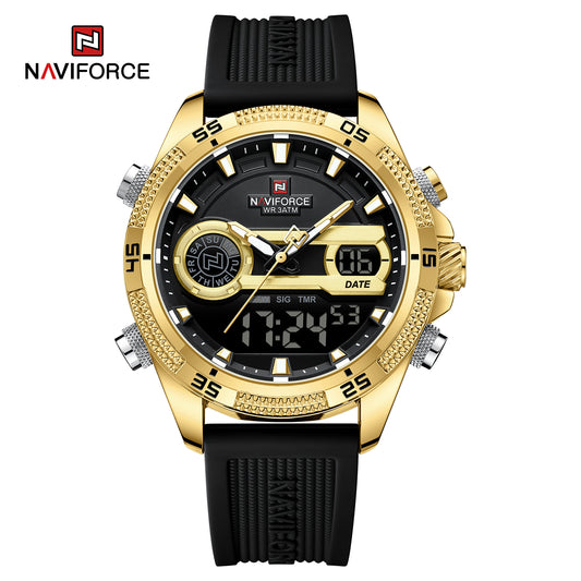 Naviforce 9223 Starfire Premium Men Watch - BlackGold