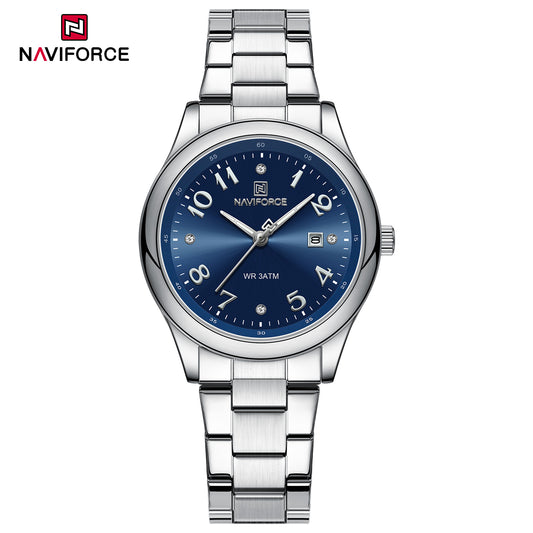 Naviforce 5059 Ascot Quartz Women Watch - Silver Blue