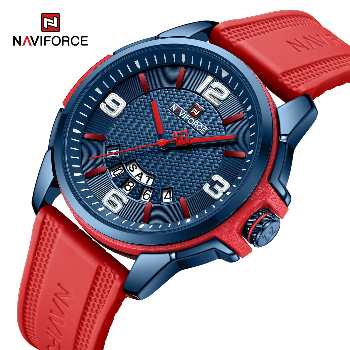 Naviforce 9215T Polo Men Watch - Red Blue