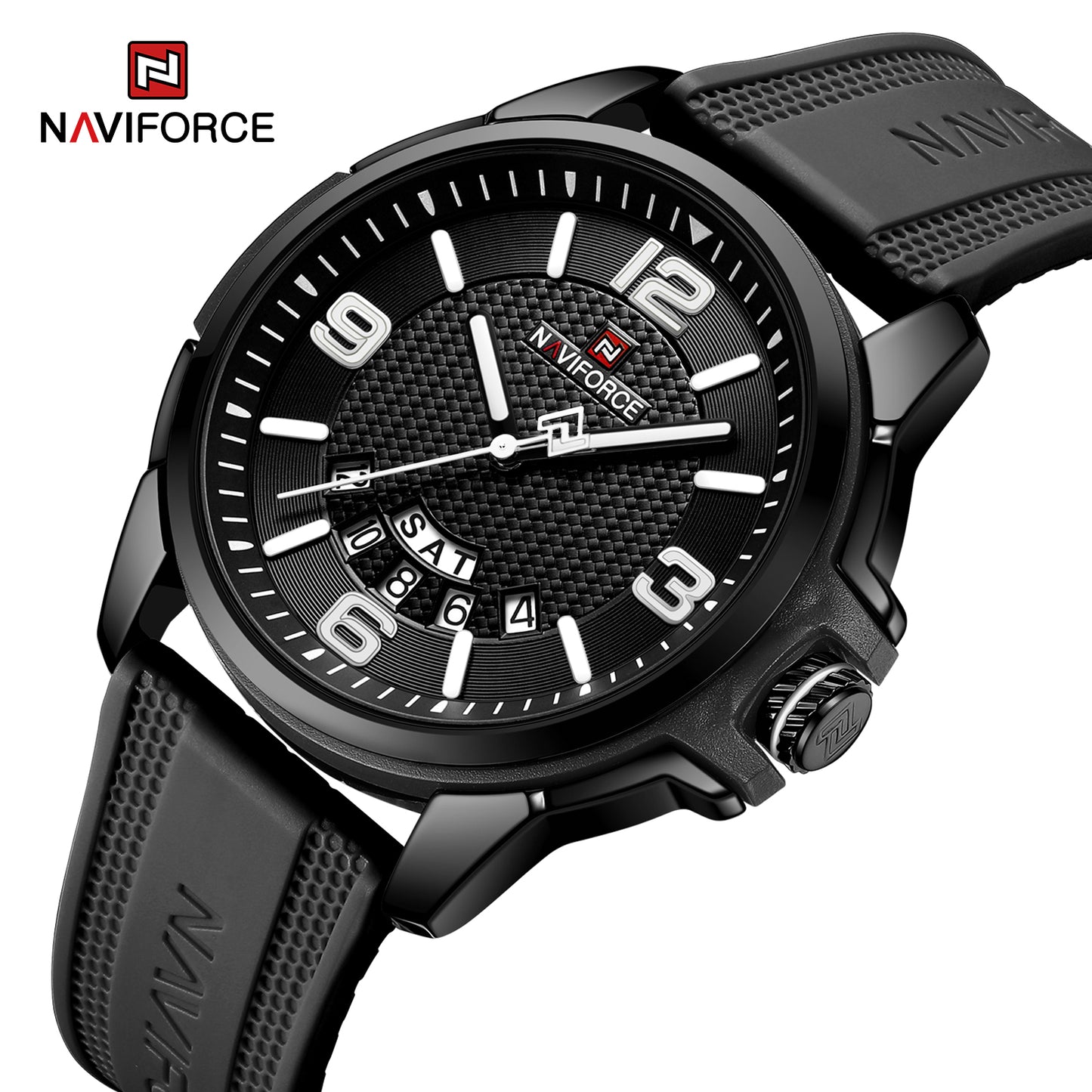 Naviforce 9215T Polo Men Watch - Black White