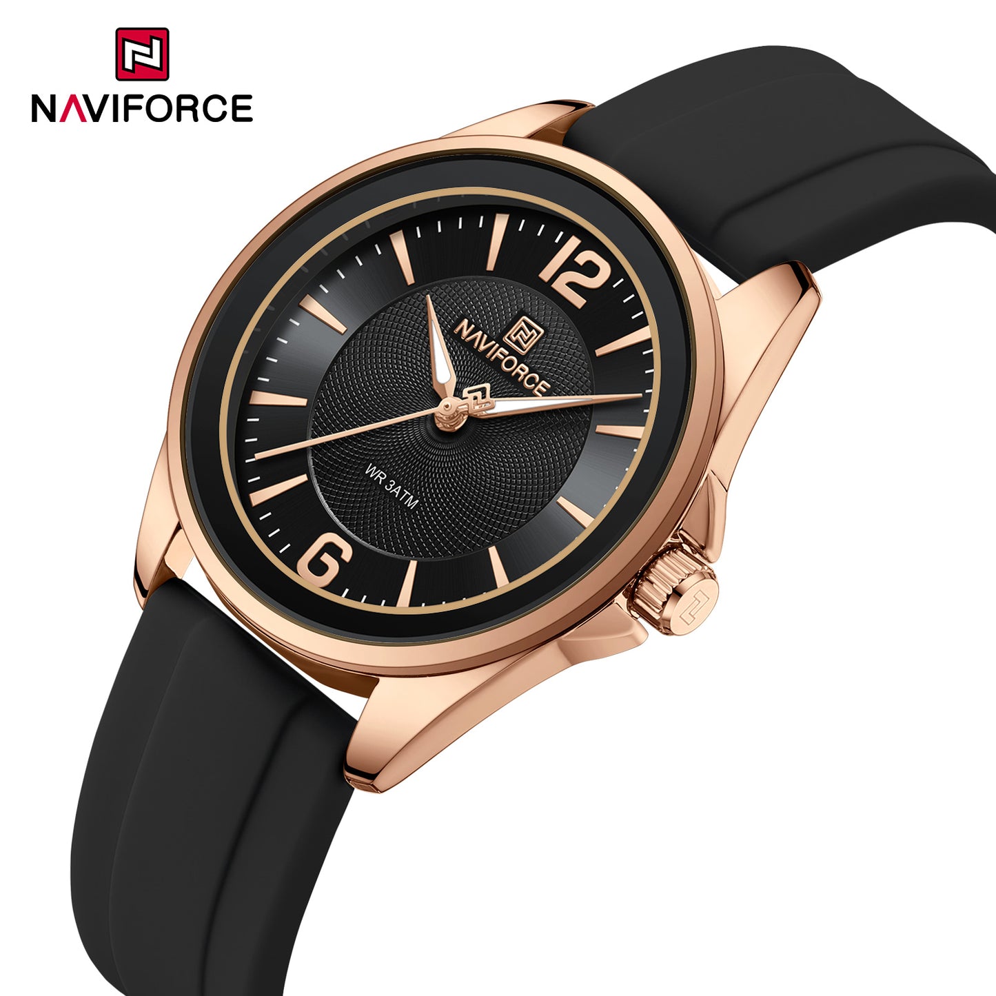Naviforce 5068 Spark Women Watch - Black RoseGold