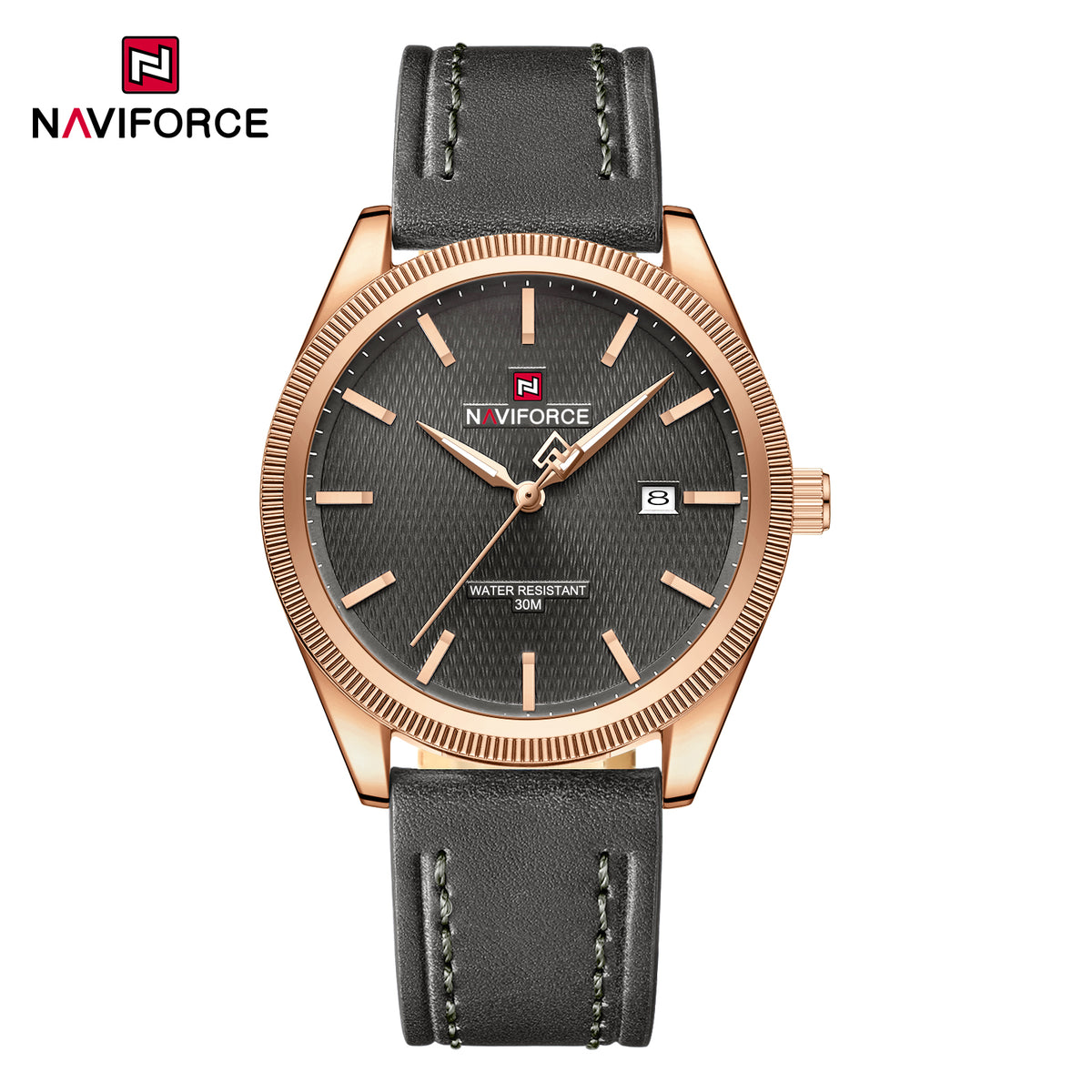Naviforce 9276L Maison Classic Men Watch - Grey RoseGold