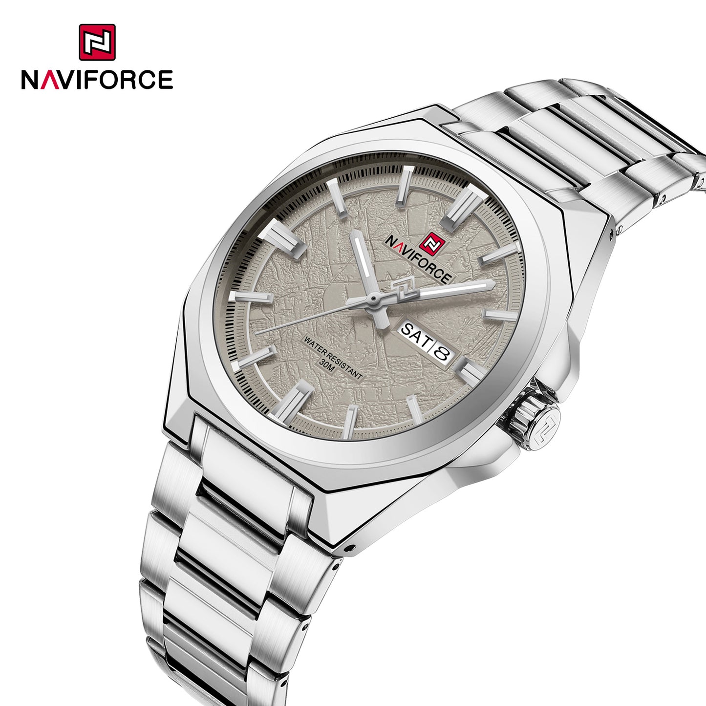 Naviforce NF9273 Premium Men Watch - Silver Grey