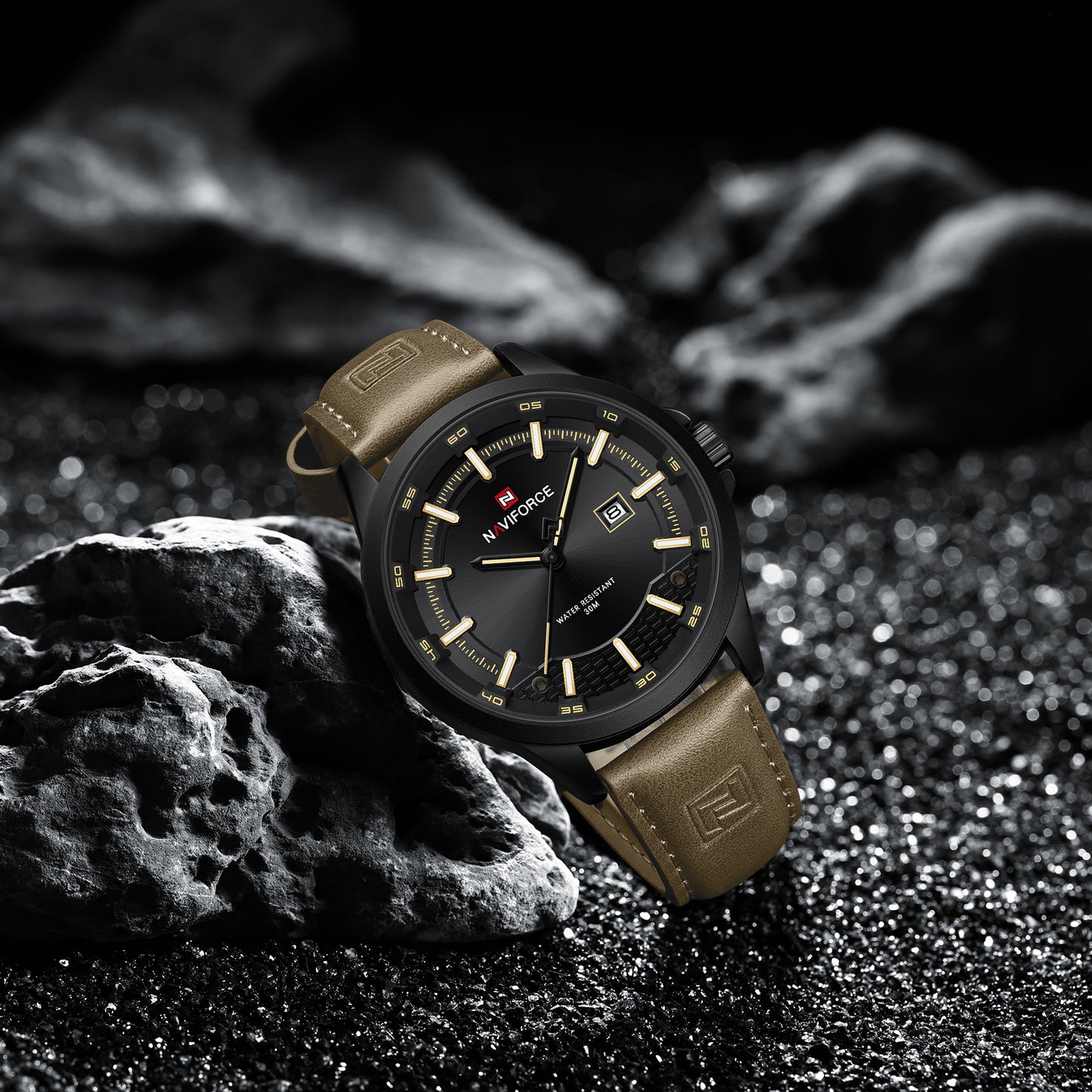 Naviforce 9248 The Gemine Men Watch - Tanbrown