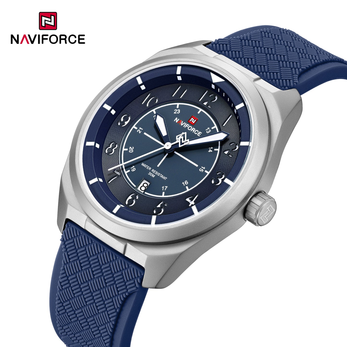 Naviforce 9281T Gambit Men Watch - Silver Blue