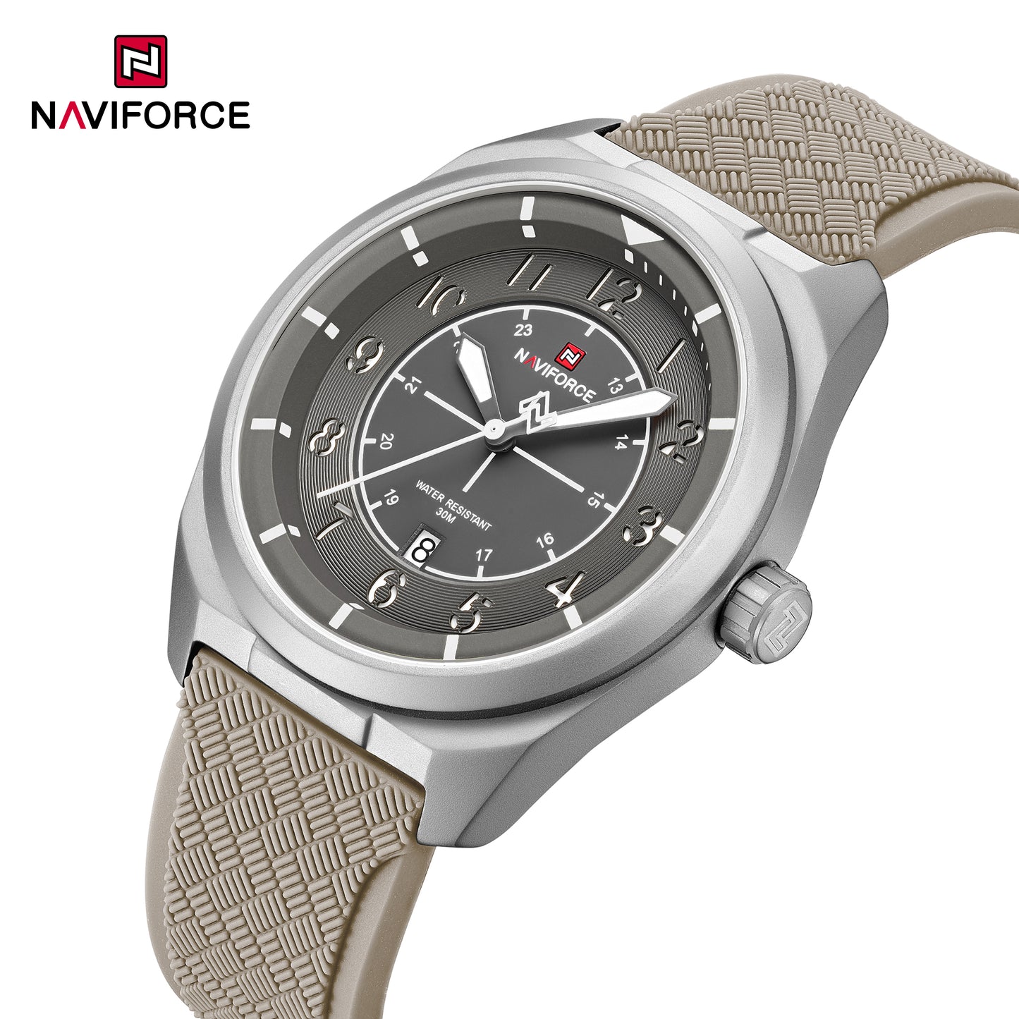 Naviforce 9281T Gambit Men Watch - Silver Grey