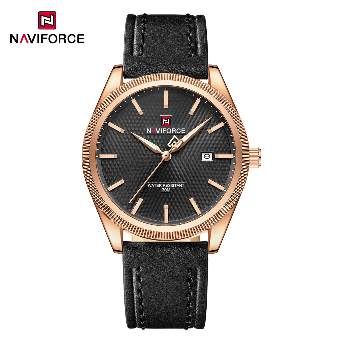 Naviforce 9276L Maison Classic Men Watch - Black RoseGold