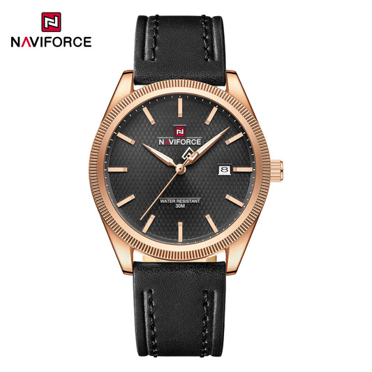 Naviforce 9276L Maison Classic Men Watch - Black RoseGold