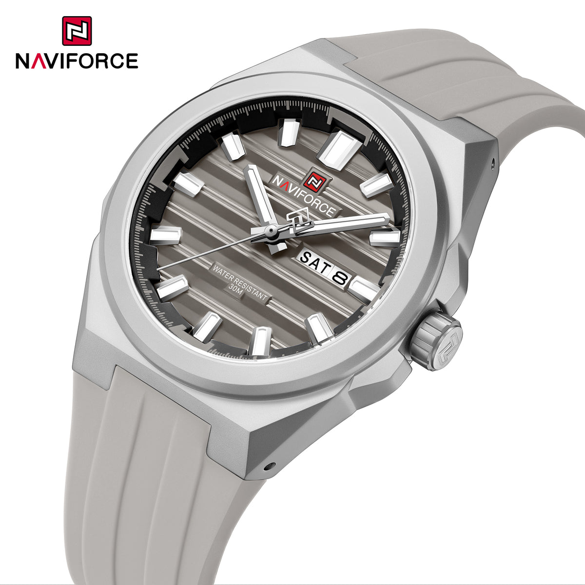 Naviforce 9279 Expenditure Men Watch - Light-grey