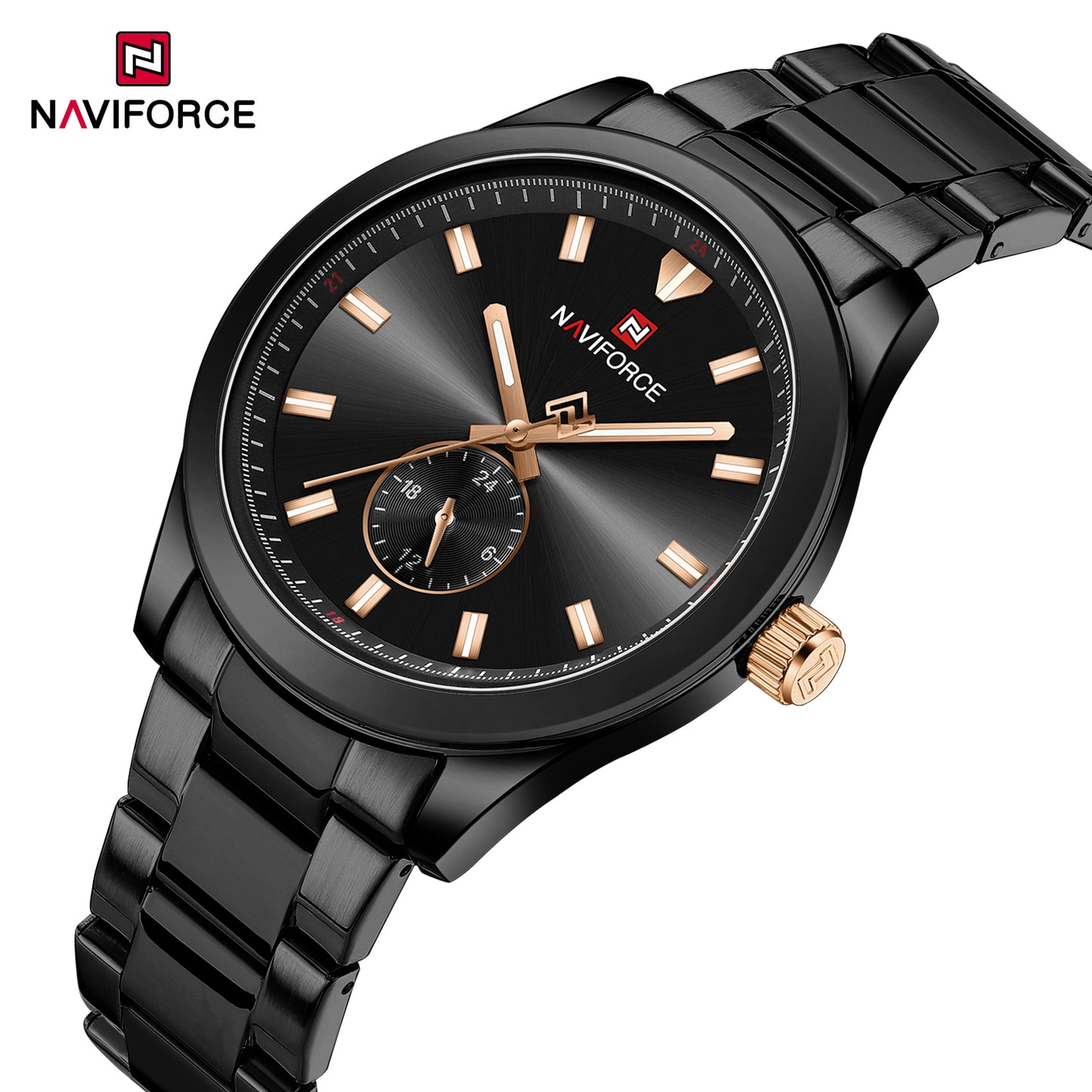 Naviforce 9231 TerraTime Men Watch - Black