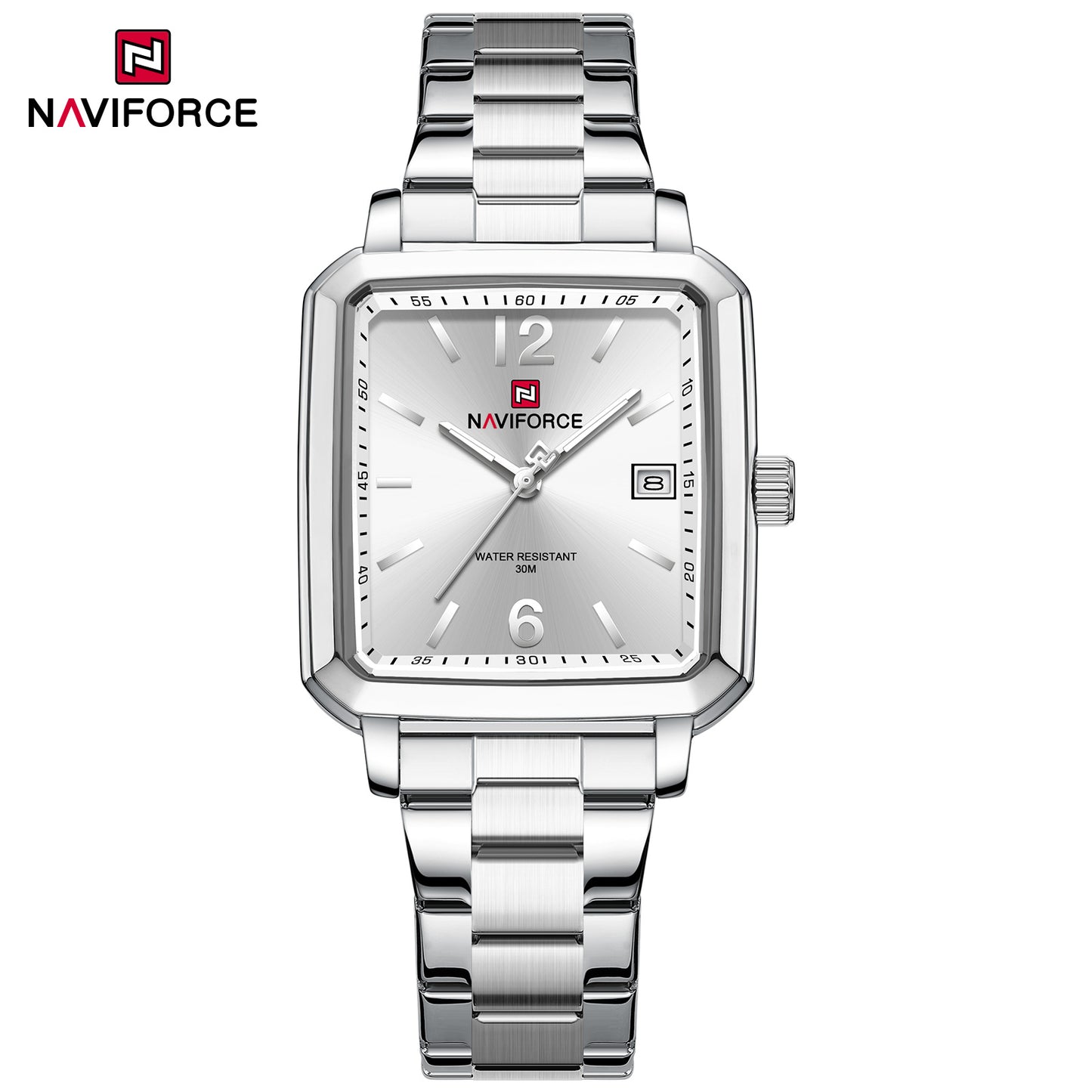 Naviforce 9252 Duet Classic Couples Watch - Silver