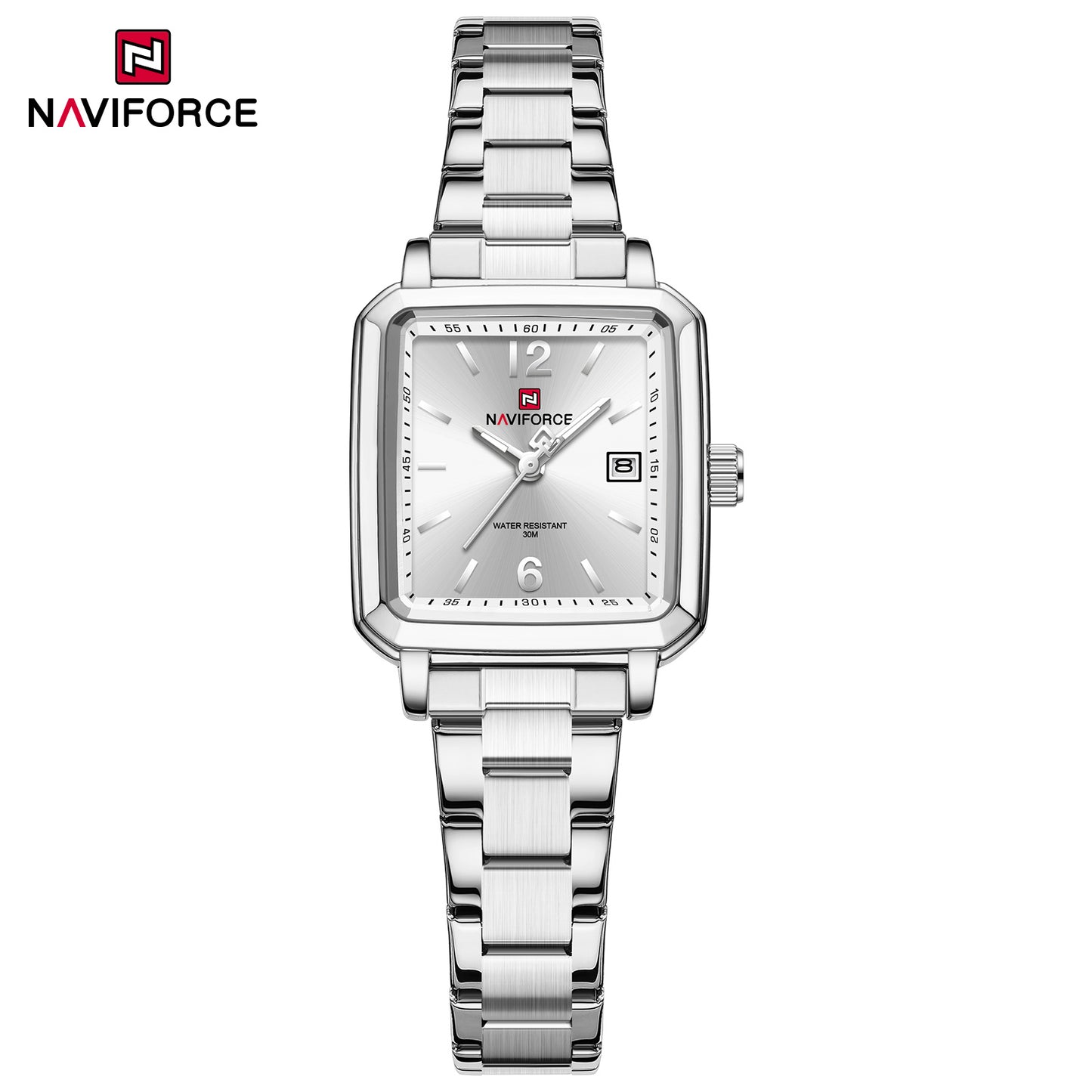 Naviforce 9252 Duet Classic Couples Watch - Silver