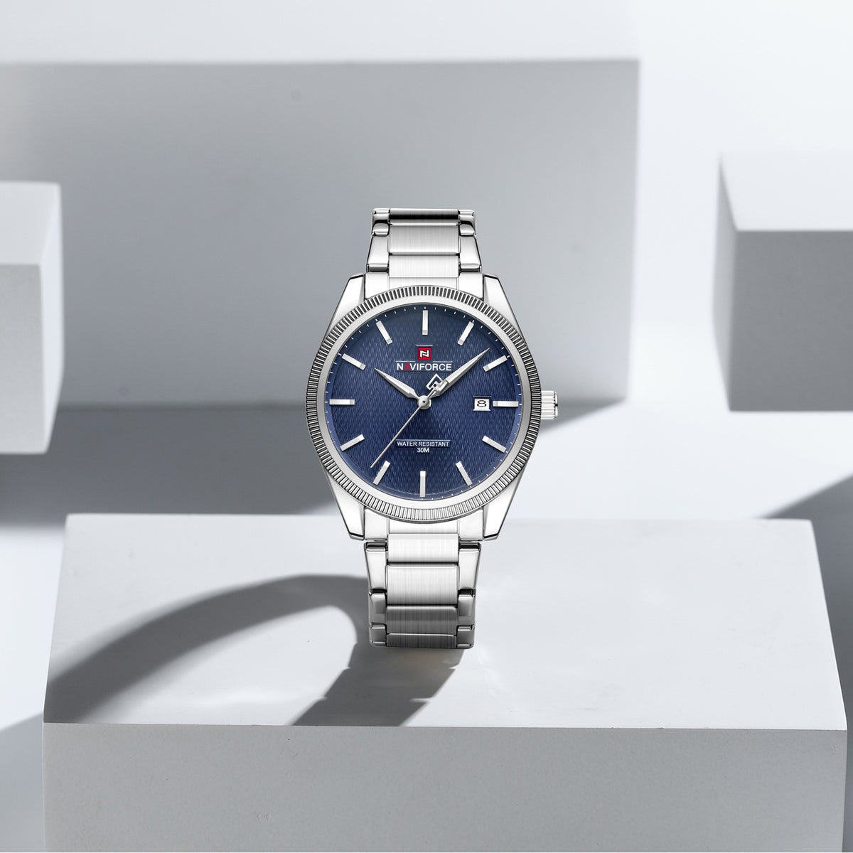 Naviforce 9276S Maison Classic Men Watch - Silver-blue