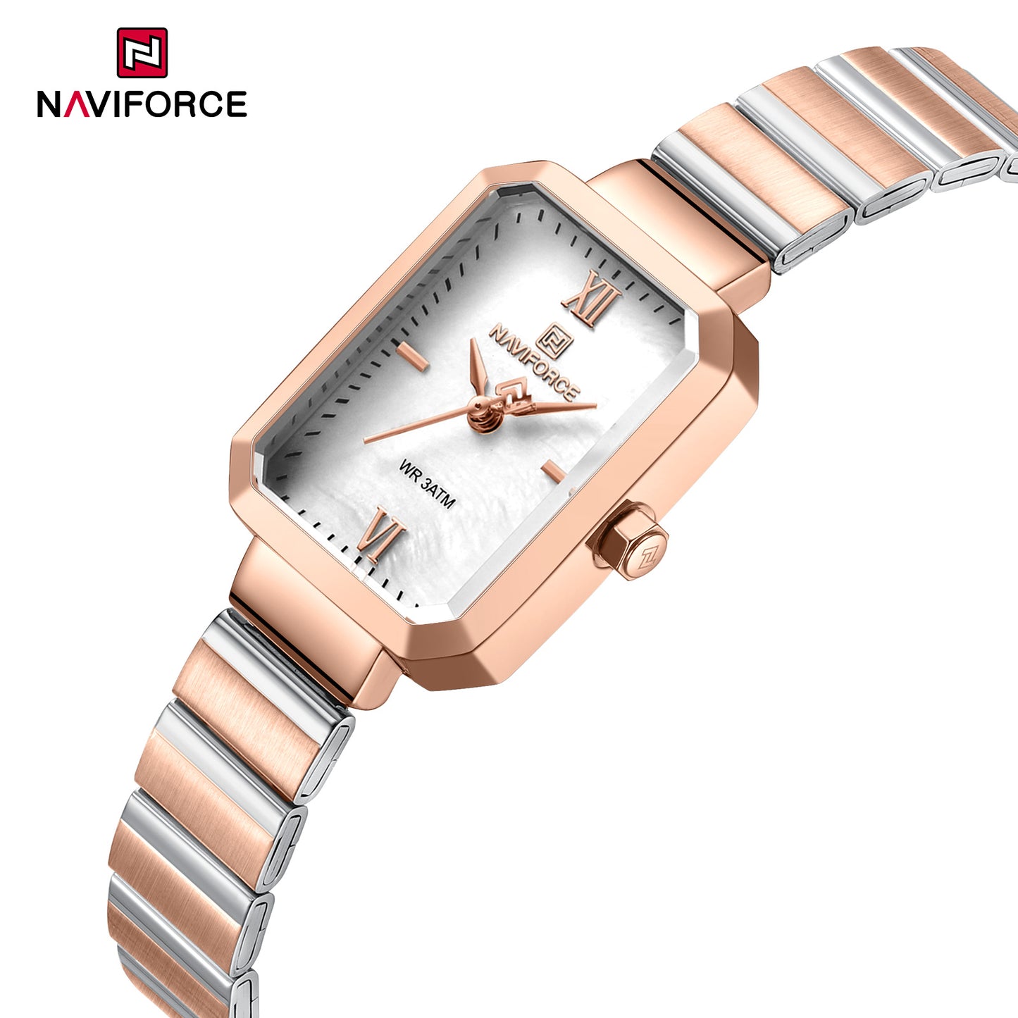 Naviforce 5050 Beverly Women Watch - RoseGold White