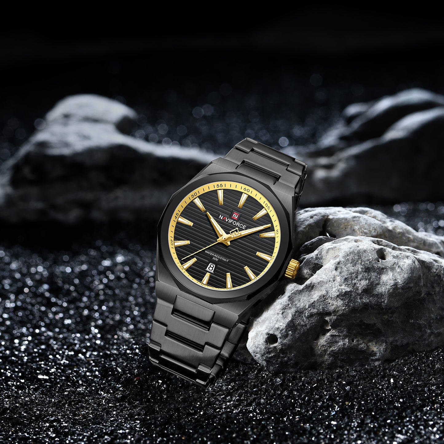 Naviforce 9274 Executive Men Watch - Black-Gold