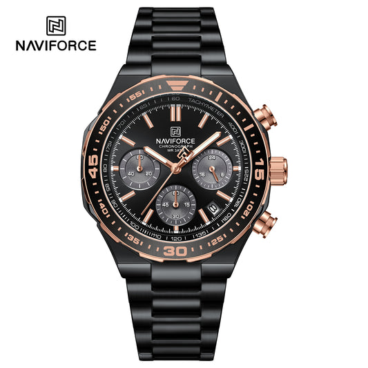 Naviforce 8049 Sparrow Men Chronograph Watch - Black
