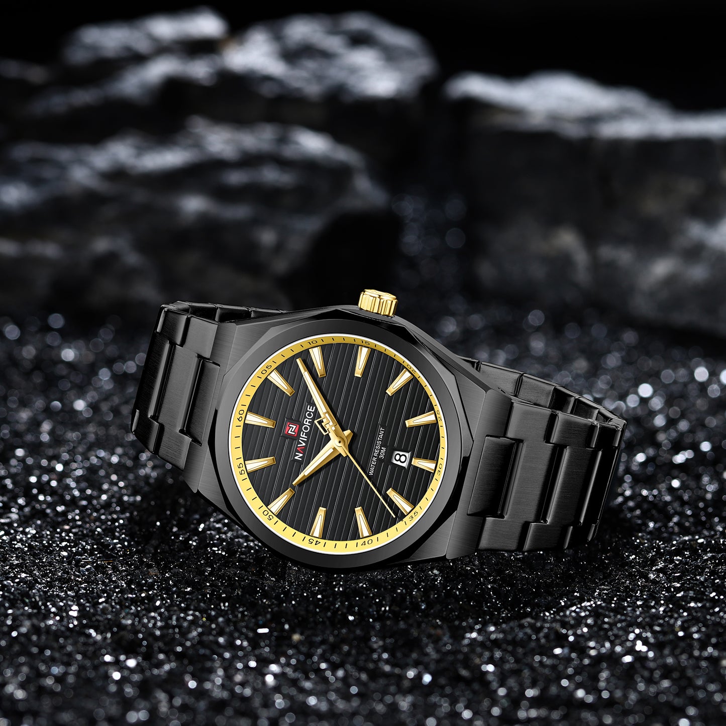 Naviforce 9274 Executive Men Watch - Black-Gold