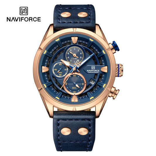 Naviforce 8045 Charlie Chronograph Men Watch - Blue