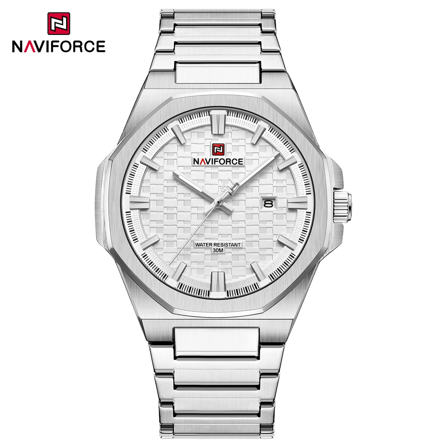 Naviforce 9245 Rio Quartz Men Watch - Silver
