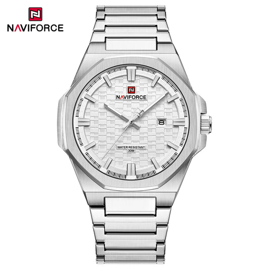 Naviforce 9245 Rio Quartz Men Watch - Silver
