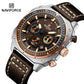 Naviforce 8057 Chronomaster Men Watch - Silver Brown