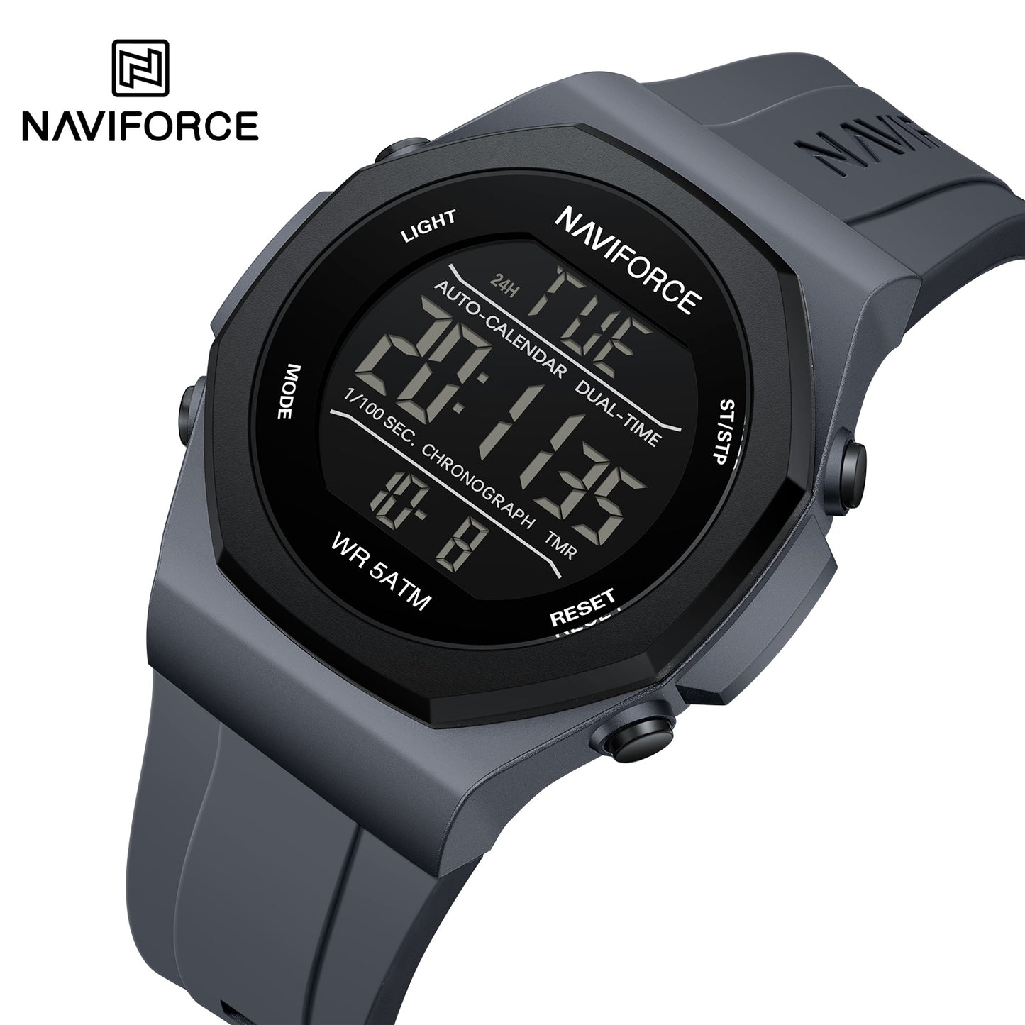 Naviforce NF7117 Volda Digital Men Watch - Dark Grey