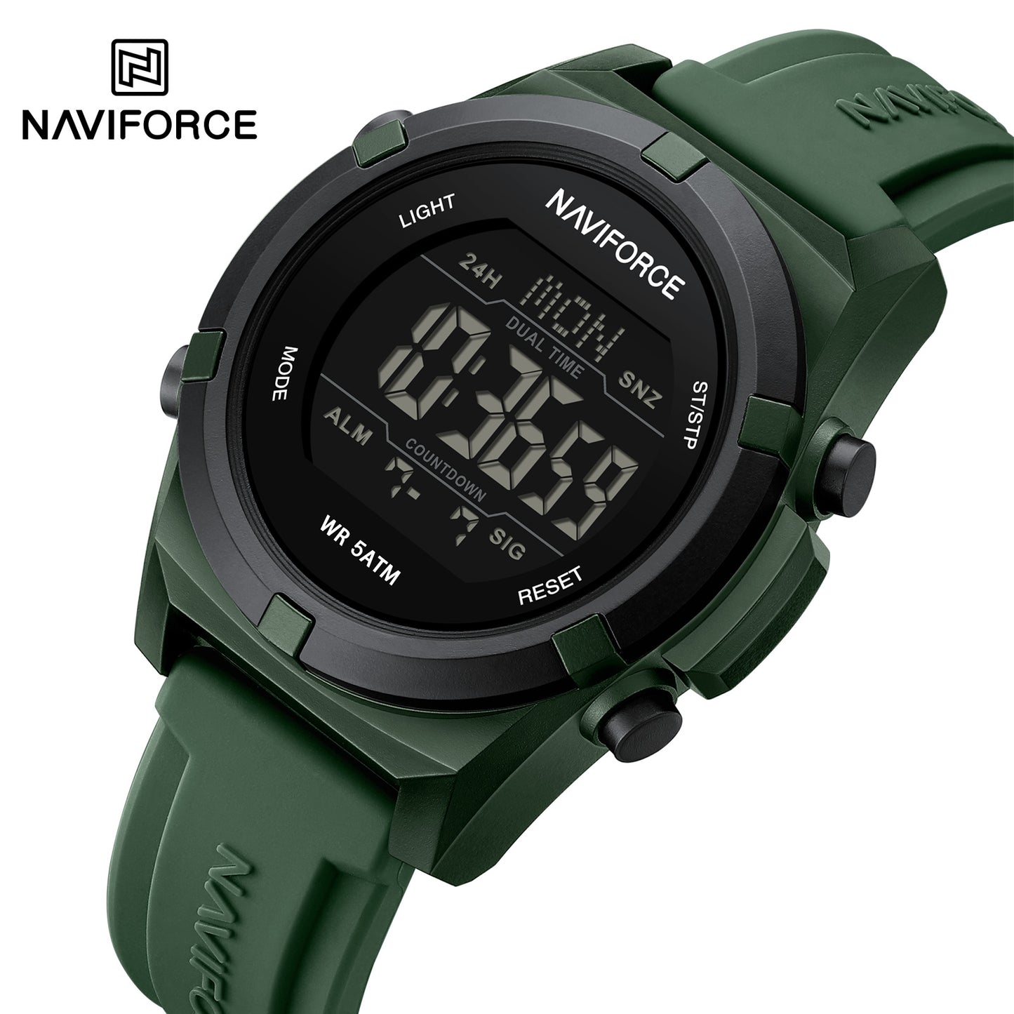 Naviforce 7127 Matrix Digital Watch - Green