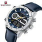 Naviforce 9263 CrossTime Edition Men Leather Watch - Blue