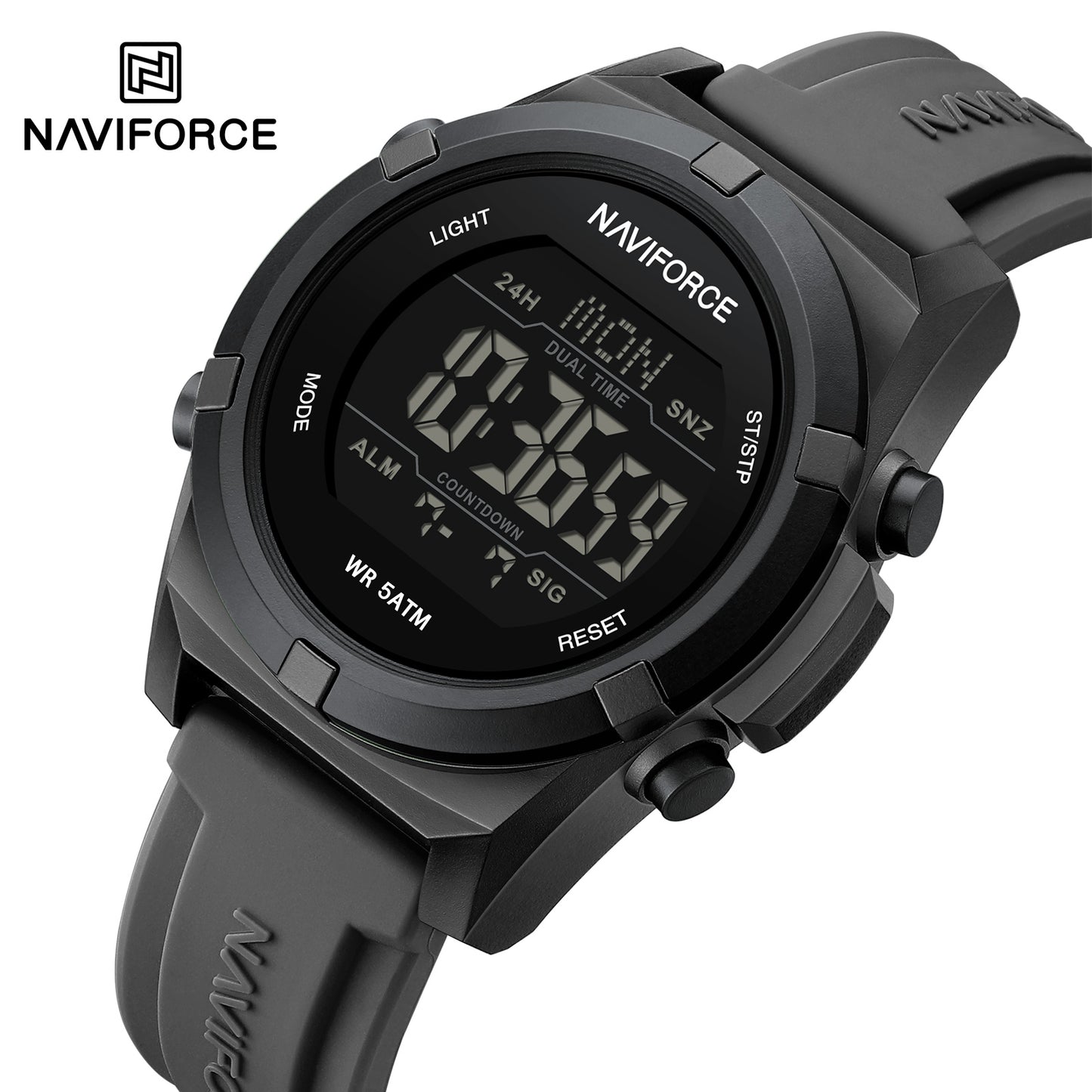 Naviforce 7127 Matrix Digital Watch - Dark Grey