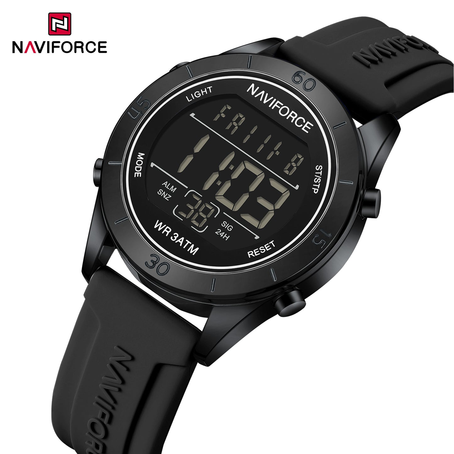 Naviforce 5054 Polo Digital Women Watch - Black
