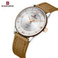 Naviforce 9272L Spectra Men Leather Watch - Brown-RoseGold