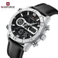 Naviforce 9263 CrossTime Edition Men Leather Watch - Black