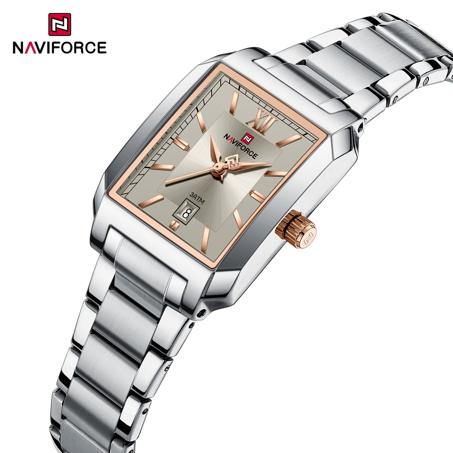 Naviforce 9251 Treasure Couple Watch - Silver Grey