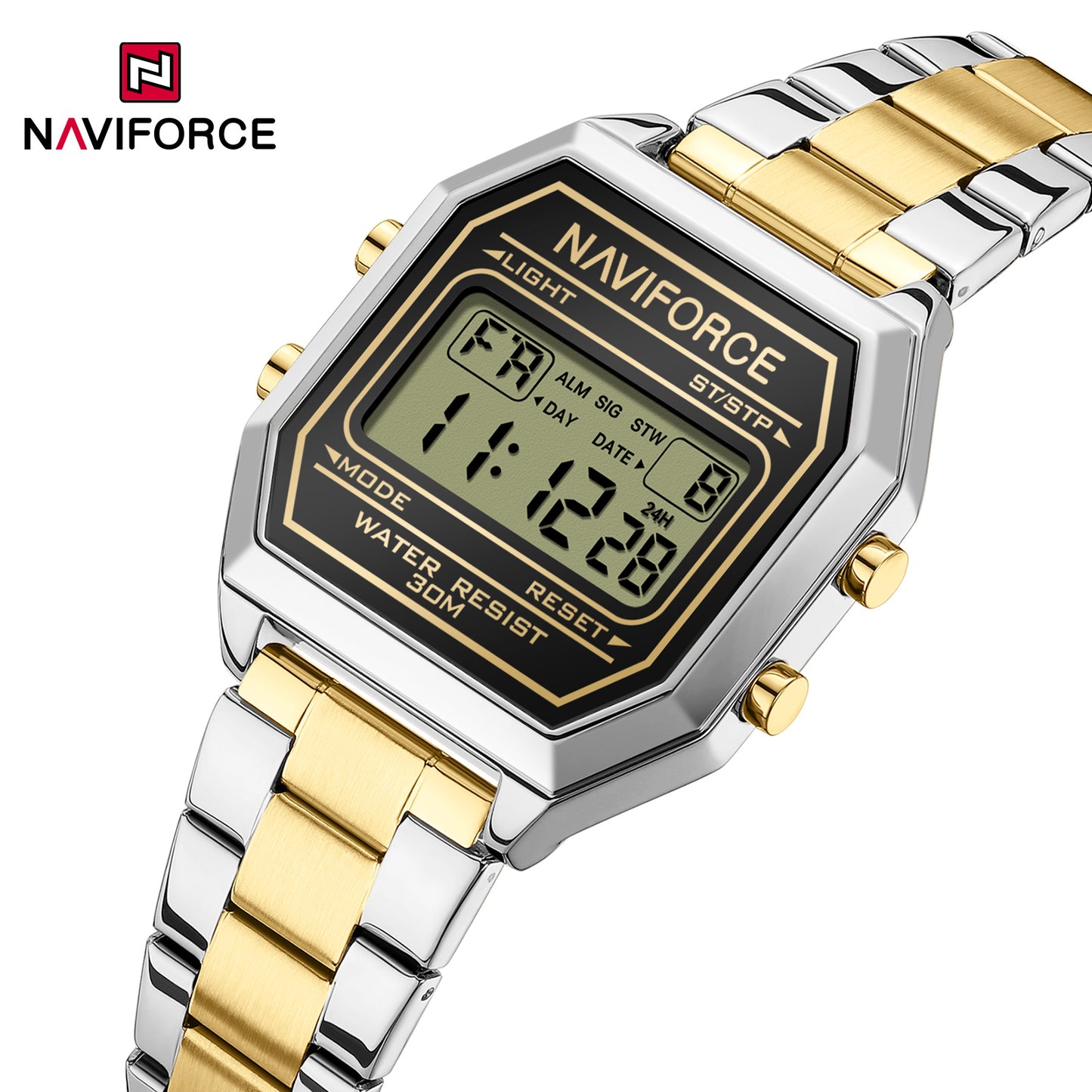 Naviforce 5063S Prestige Women Watch - Silver Gold